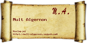 Mult Algernon névjegykártya